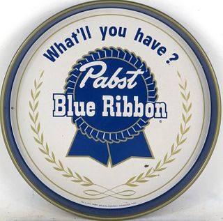 1957 Pabst Blue Ribbon Beer (U - 304) 12 inch Serving Tray 