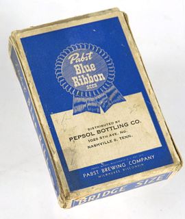 1942 Pabst Blue Ribbon Beer (blue +++) Pepsol Bottling Playing Card Deck 