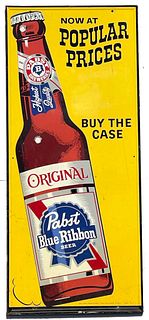 1961 Pabst Blue Ribbon Beer (60 x 26") Outdoor Flat Sign 