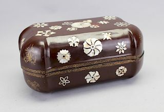 Papier-Mâché Box w/ Mother of Pearl Inlay (as-is)