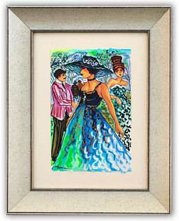 Patricia Govezensky- Original Watercolor "Dance with Friends"