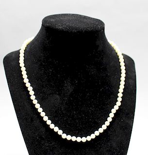 Pearl & 14k Gold Clasp Necklace