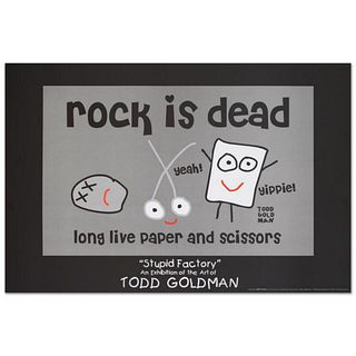 Rock is Dead Collectible Lithograph (36" x 24") by Renowned Pop Artist Todd Goldman.