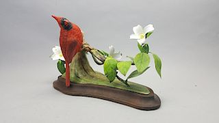 Leland Brewsaugh "Cardinal" Wooden Sculpture