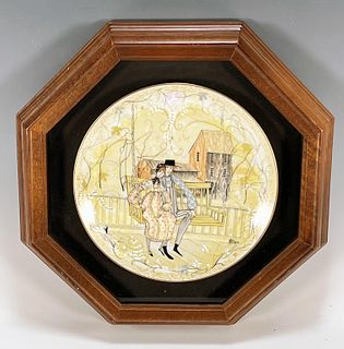 LEISURE TIME AMERICAN SILHOUETTS SERIES COLLECTIBLE PLATE