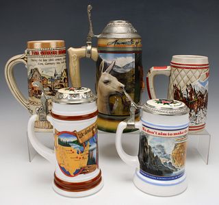 BREWERY COLLECTIBLE BEER STEINS STROH'S BUDWEISER