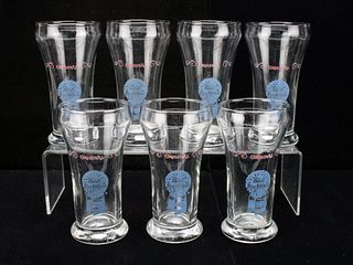 7 PABSTS BLUE RIBBON 6OZ BEER TAPPER GLASSES