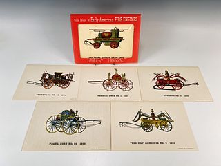 COLOR PRINTS OF EARLY AMERICAN FIRE ENGINES 