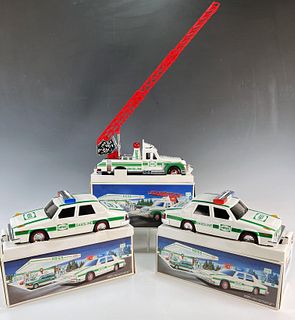 HESS RESCUE TRUCK & TWO PATROL CARS