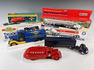 LOT OF OIL COMPANY COLLECTIBLE TRUCKS BANKS