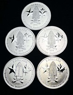 (5) 2015 Canada $2 First Special Service Force 1/2 ozt .9999 Silver