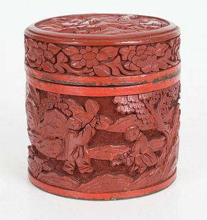 A Chinese Cinnabar Box