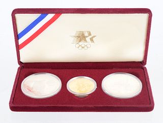 1983-84 Olympic Proof Silver and Gold Coin Set