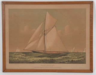 A Currier and Ives Yacht Print