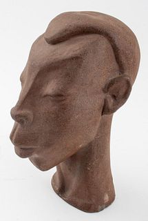 Lu Duble Attr. Art Pottery Male Bust Sculpture