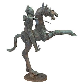 Chinese Monumental Bronze Equestrian Sculpture