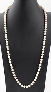 Cultured Pearl Necklace 14K Yellow Gold Clasp