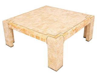 Karl Springer Style Tessellated Marble Table