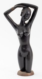 Hagenauer Manner Nude Woman Wood Sculpture
