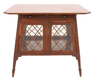 Edwardian Mahogany And Satinwood Table Cabinet