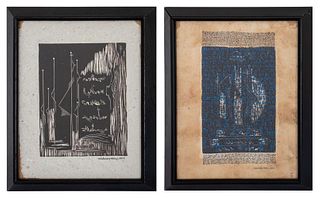 Abdulay y N'dooy Woodblock Prints on Paper, 2
