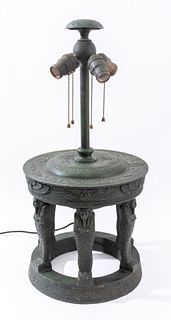 Art Deco Egyptian Revival Table Lamp, ca. 1920s