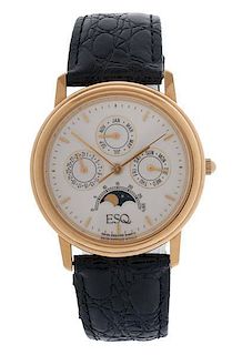 ESQ Moon Phase Chronograph Wrist Watch 