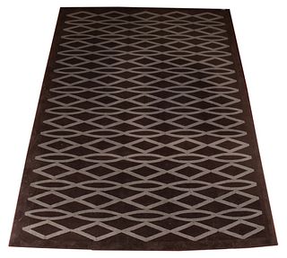 Modern Geometric Brown & Gray Carpet,18' x 10'