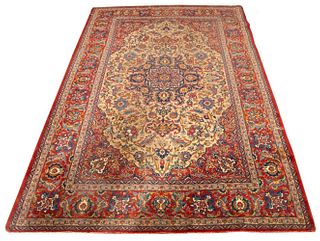 Persian Hand-Knotted Tabriz Carpet, 7' x 4'