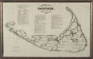 Reverend F.C. Ewer 1869 Historical Map of Nantucket