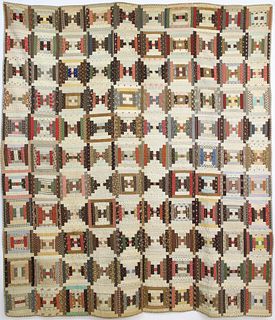 19th Century Lincoln Steps Patchwork Quilt