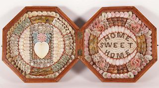 "Home Sweet Home" Double Sailor's Valentine, 19th Century