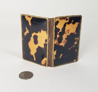 British Regency Antique Tortoiseshell Notebook Fold, 19th Century