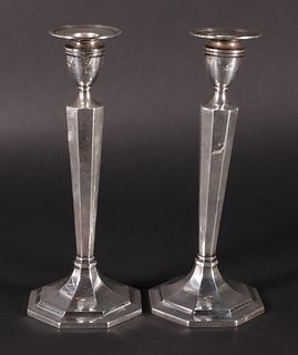 Pair of Gotham Sterling Silver Candlesticks