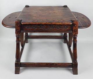 Vintage Feudal Oak Jamestown Lounge Company Table
