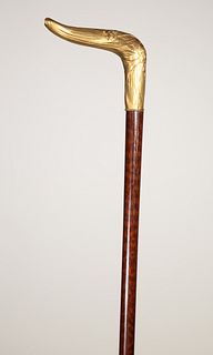 Lady's Art Nouveau Gold Filled "Muses" Cane, late 19th Century