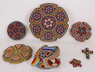 Collection of Seven Central American Micro-Bead Works
