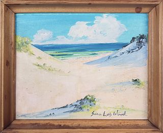 Sara Lois Wood Oil on Artist Board "Tip of Cape Cod" Painting