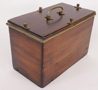 Antique Brass Mounted Mahogany Box