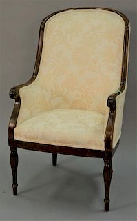 Louis XVI style upholstered armchair.