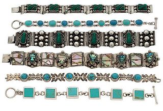 Silver Bracelets with Gemstones 