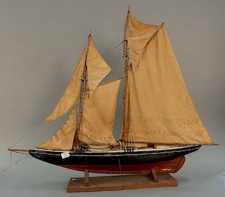 Two masted ship models. ht. 36in., lg. 40in.