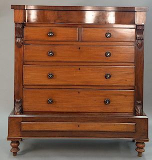 George IV mahogany chest, circa 1840. ht. 62in., wd. 54in., dp. 22in.