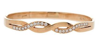 Gio Caroli Diamond Bangle Bracelet in 18 Karat 