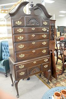 Drexel mahogany two part Queen Anne style highboy, ht. 85in., wd. 40in.