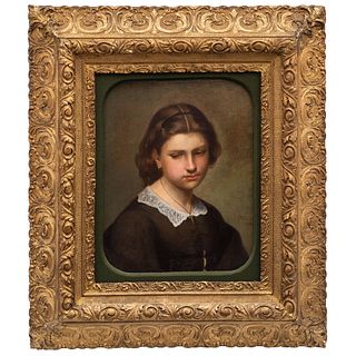 PELEGRÍN CLAVÉ (BARCELONA, 1810-1880). RETRATO DE DAMA. Óleo sobre tela. Firmado y fechado "P. Clavé 1850". 46.5 x 40 cm