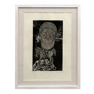 EMILIANO GIRONELLA PARRA (Ciudad de México, 1972 - ), Cielo rojo, Firmada Litografía PA 5 / 5, 68 x 48 cm medidas totales