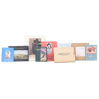 Libros sobre Arte Mexicano. Diego Rivera. Pintura de Caballete y Dibujos / Los Árboles en la Plástica de Nicolás Moreno. Piezas: 9.