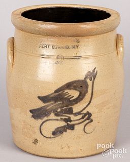New York two-gallon stoneware crock, 19th c.