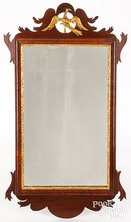 Chippendale style mahogany mirror, late 19th c.